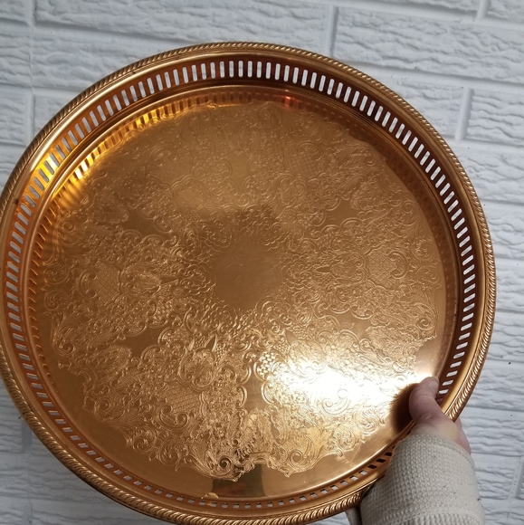 Copper Craft Guild round tray - Picture 3 of 13